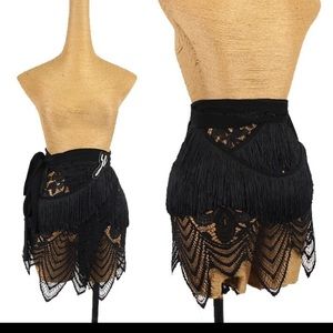 NEW Latin practice wrap around lace skirt. No tags. Black. One Size.